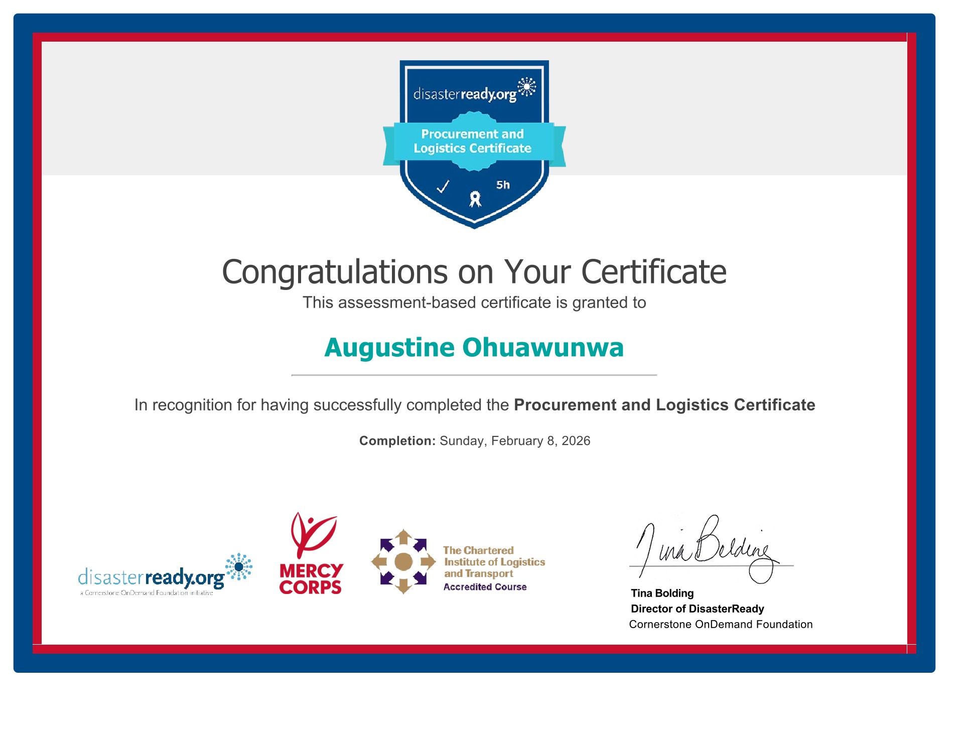 Procurement and Logistics Certificate
